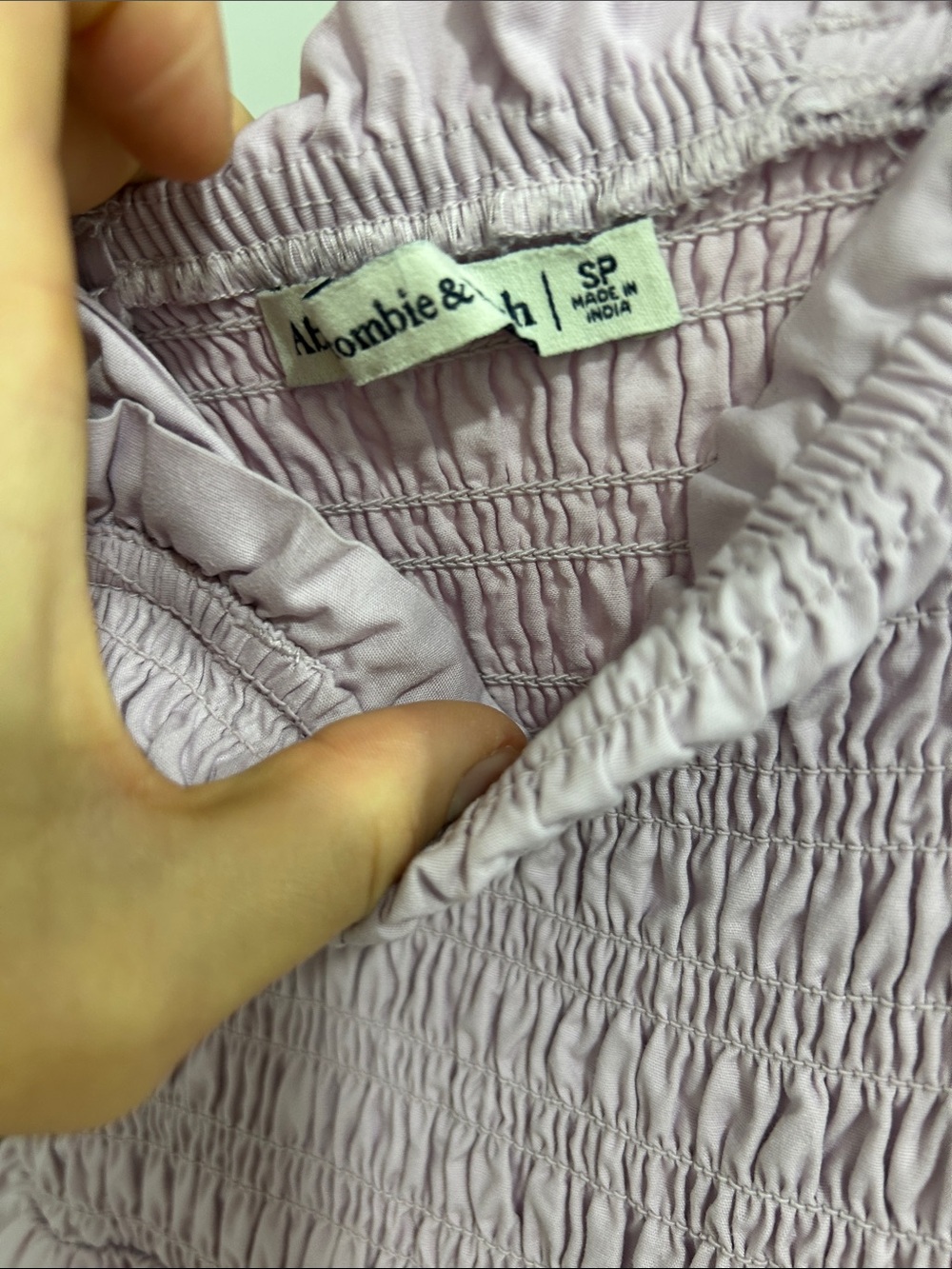 Abercrombie & Fitch Lilac Smocked Dress Top - Picture 2 of 2
